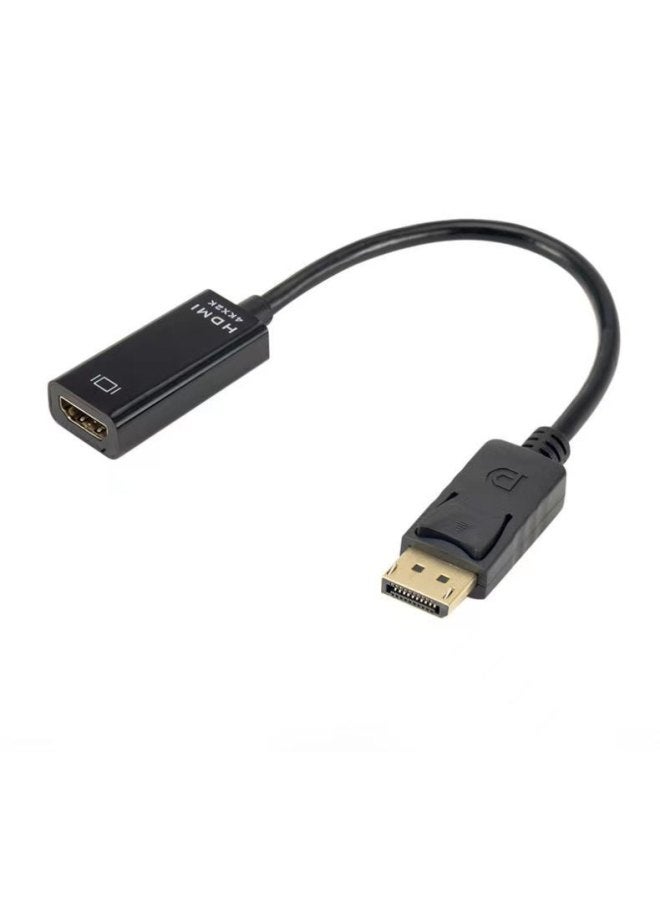 DP TO HDMI1.8 Line 4K/2K Large DPDispiayport TO HDMI HD Line Projector MiniDP-Color:Big DP To HD Short Line Black  - Image 1