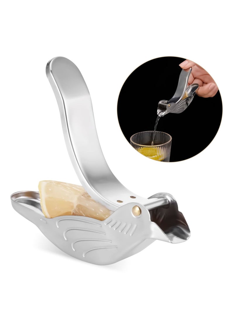 Zikra 2 Pcs Lemon Squeezers, Stainless Steel Fruit Squeezer Portable Manual Juicer Hand Press Lime Slice Squeezer for Citrus, Orange, Lime, Lemon, Pomegranate - Image 5