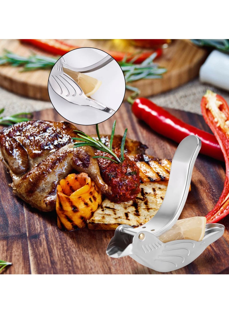 Zikra 2 Pcs Lemon Squeezers, Stainless Steel Fruit Squeezer Portable Manual Juicer Hand Press Lime Slice Squeezer for Citrus, Orange, Lime, Lemon, Pomegranate - Image 4