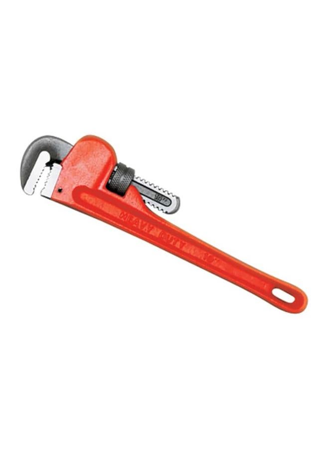 Performance Tool Heavy-Duty Pipe Wrench Orange and Grey 10inch W1133-10B