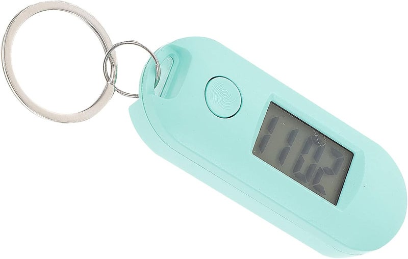 Light Green Digital Clock Keychain Silent Mini Alarm For Students 6 5X2 5X1 9CM - Image 1