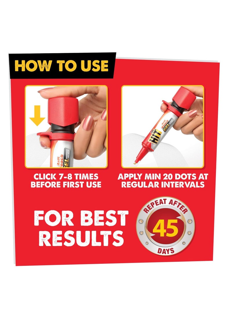 HIT - HIT Anti Roach Gel - Cockroach Killer (20g) | Kitchen Safe | Odourless | Fast and Convenient, Pack of 1 - Image 1