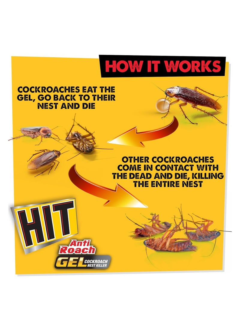 HIT - HIT Anti Roach Gel - Cockroach Killer (20g) | Kitchen Safe | Odourless | Fast and Convenient, Pack of 1 - Image 1
