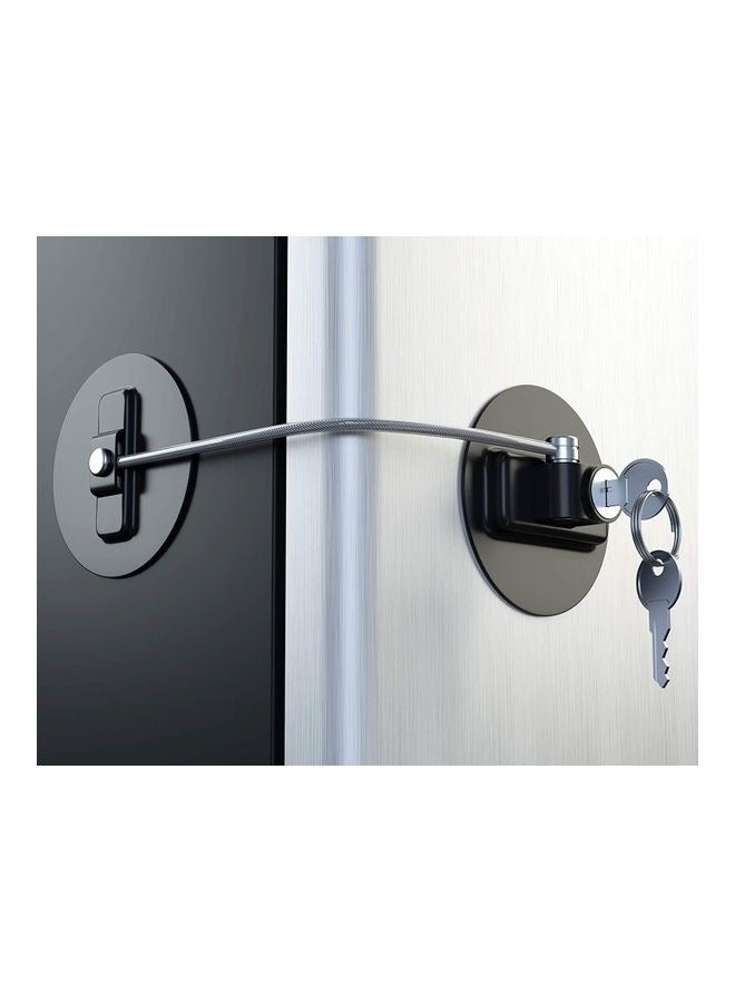 Highly Secured Refrigerator Lock With Key Black - Image 1