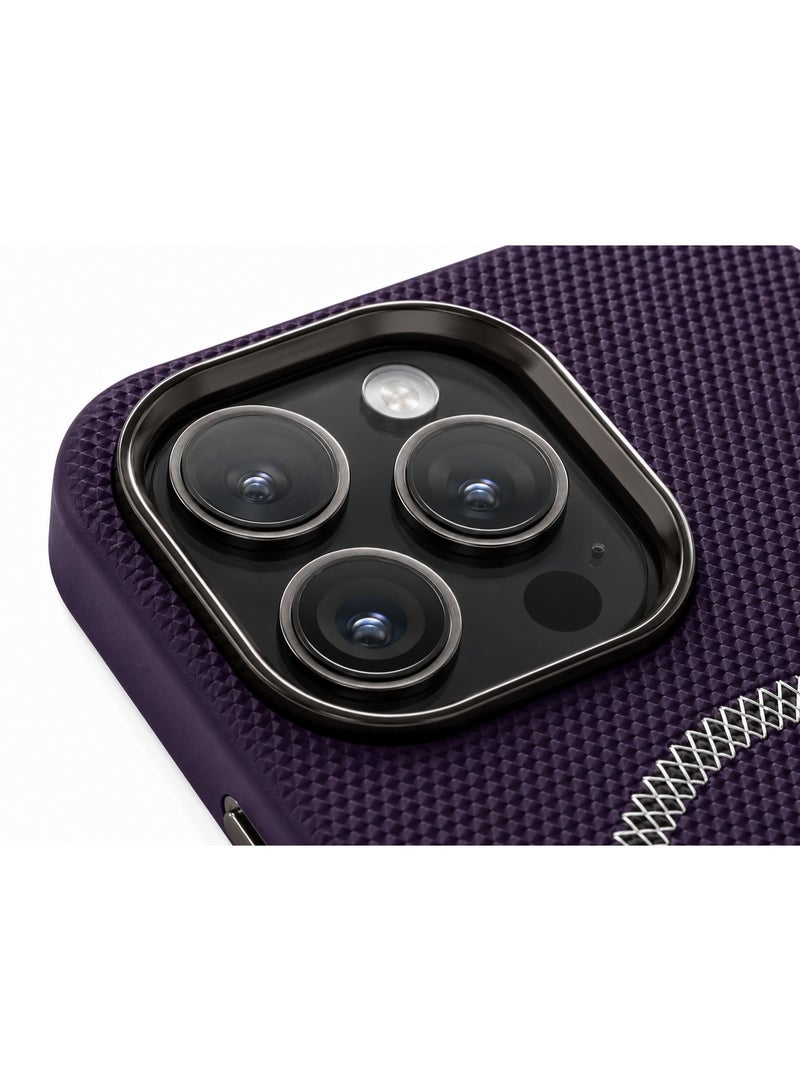 Cmax Premium Purple MagSafe Protective Case with Textured Surface, Raised Camera Guard and Shock Protection for iPhone 15 Pro Max - Image 3