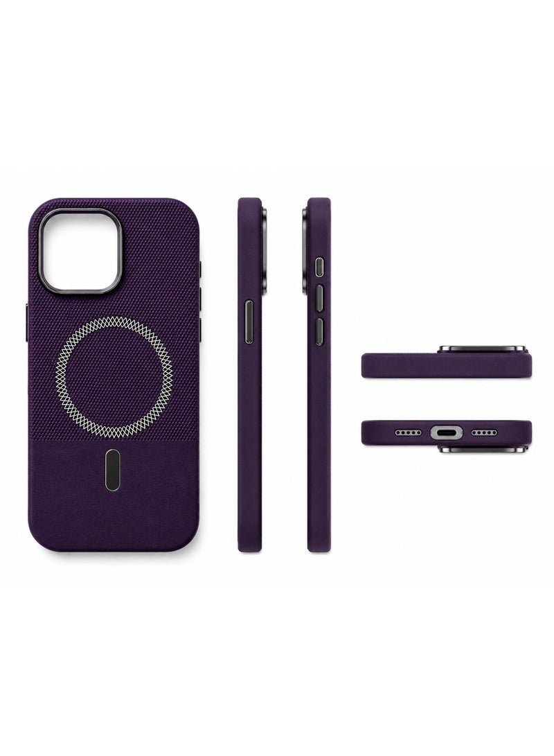 Cmax Premium Purple MagSafe Protective Case with Textured Surface, Raised Camera Guard and Shock Protection for iPhone 15 Pro Max - Image 2