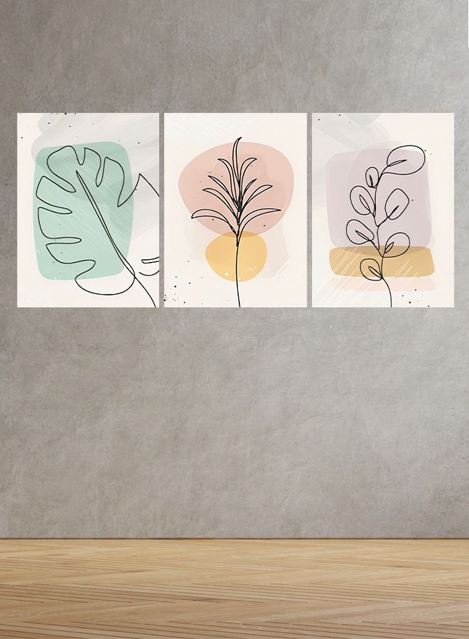 Marktna Decorative Wall Art Painting with an Abstract Design,3 Pieces, Size 120x60cm - Image 1