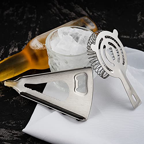 FANYUN 304 Stainless Steel Cocktail Hawthorne Strainer With Ice Filter Bar Cocktail Shaker Coffee Milk Tea Ice Block Filter Tool (Silver 2 Pcs) - Image 4