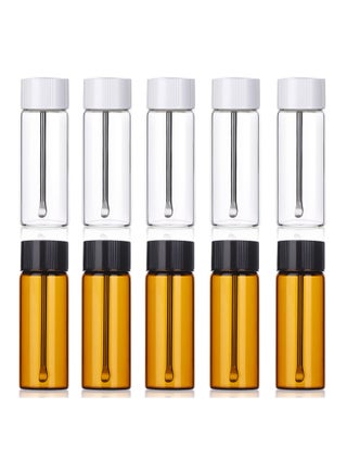 10 pcs Portable Glass Pepper Shaker, Travel Mini Spice Bottle Vials with Spoons, Glass Jar Spice Dispenser, Travel Spice Containers Airtight Storage Bottle, For Outdoor Camping And Travel (Two Colors) - pzsku/Z7FAADD386197A8D10899Z/45/_/1730257968/8d9163a9-1857-4746-bc7c-c5e333f45f9a