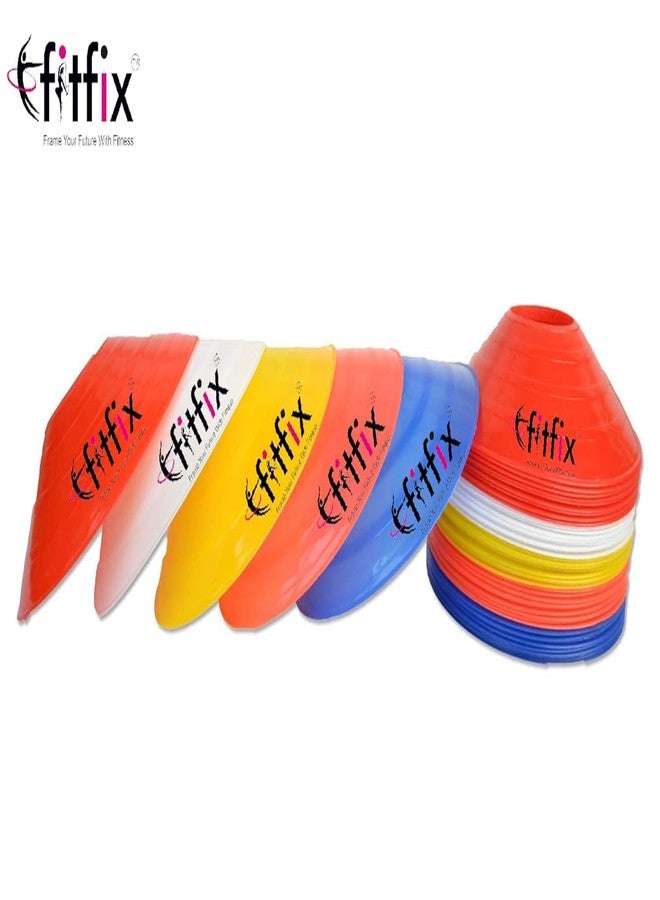 Fitfix® Essential Agility Training Kit: Hurdles and Cones 5X 12-Inch Hurdles and 20x Saucer Cones for Superior Performance - Image 2