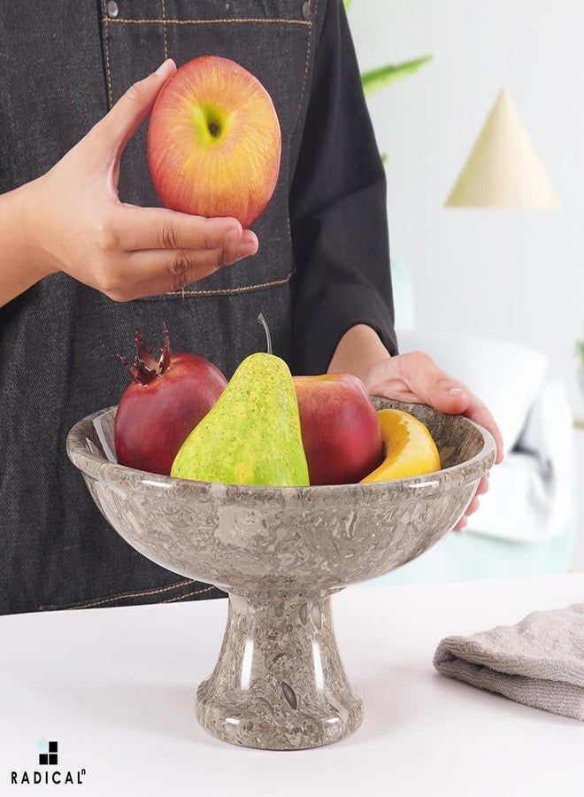 Radicaln Marble Fruit Bowl 10" Inches Oceanic Handmade Bananas Holder, Ideal Salad and Serving Bowl, Modern key Bowl, Fruit Dish & fruit Storage - Image 4