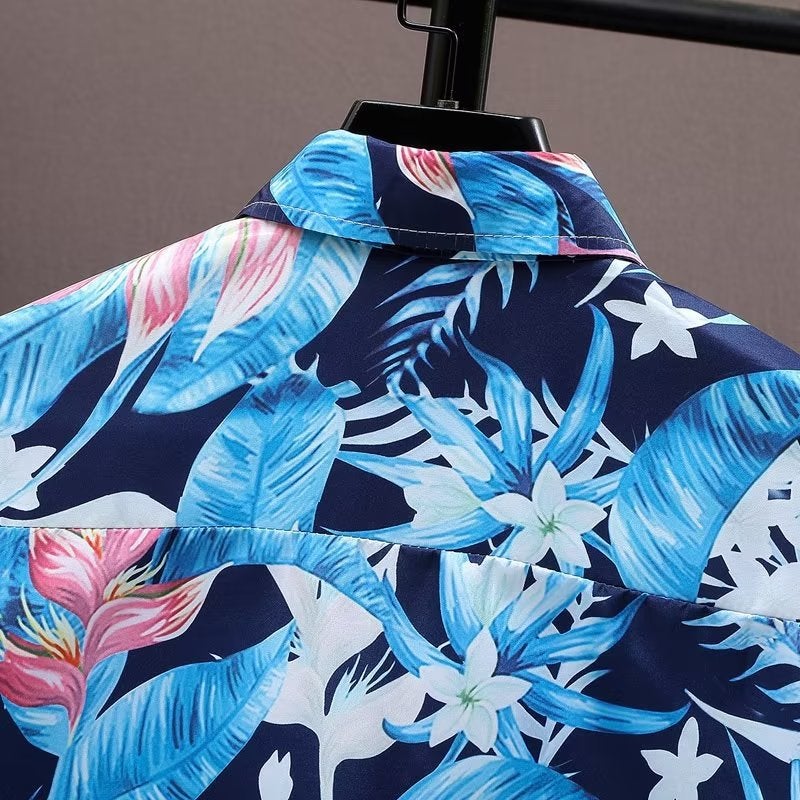 Men'S Half Sleeve Popular Floral Shirt All-Match Seaside Beach Youth Loosen Trendy Shirt For - Image 3