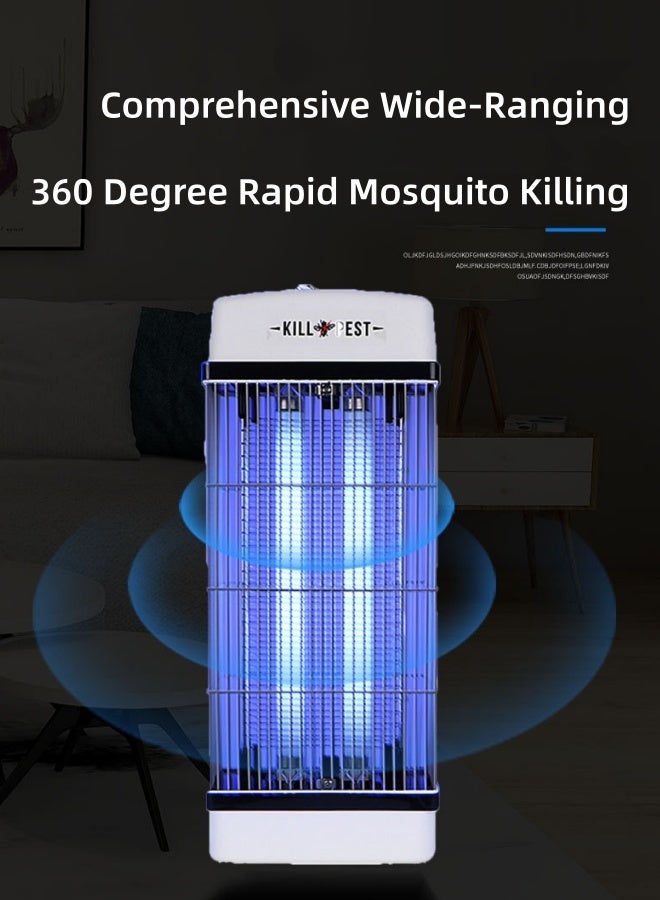 أف بي سي 10W LED الكهربائية البعوض زابر والطائرة قاتل الحشرات - فخ الحشرات الداخلية / في الهواء الطلق للمنزل والمطعم والحديقة - الطيران، البعوض قاتل، فخ الحشرات (الأبيض) - Image 2