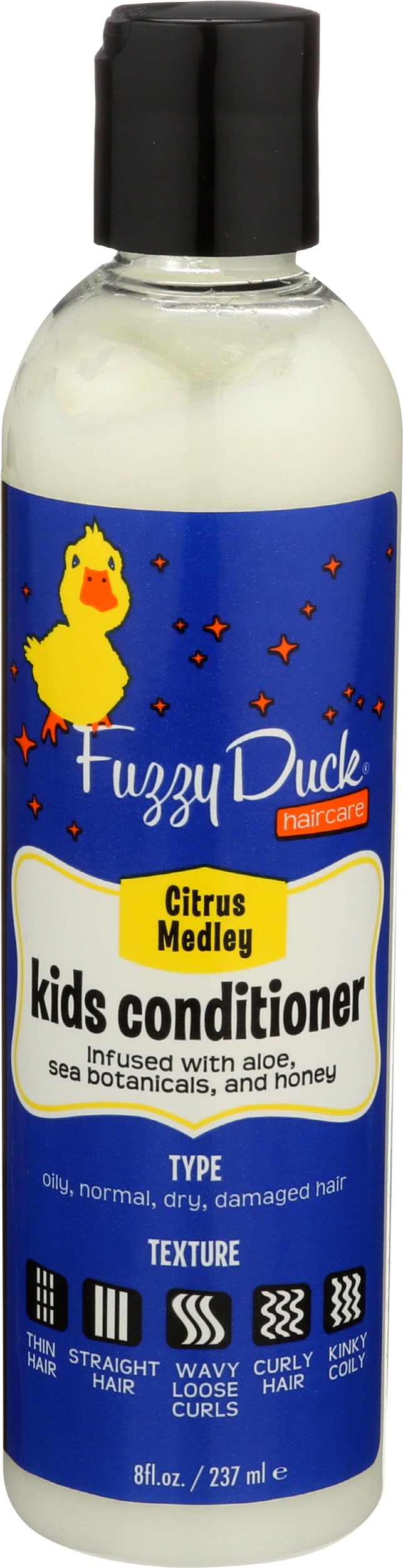 FuzzyDuck Kids Conditioner  Hair Products for Kids Made with Aloe Sea Botanicals  Honey to Boost Moisture Frizz Control  Manageability for Silky Hair Safe for All Hair Types Citrus Medley 8oz