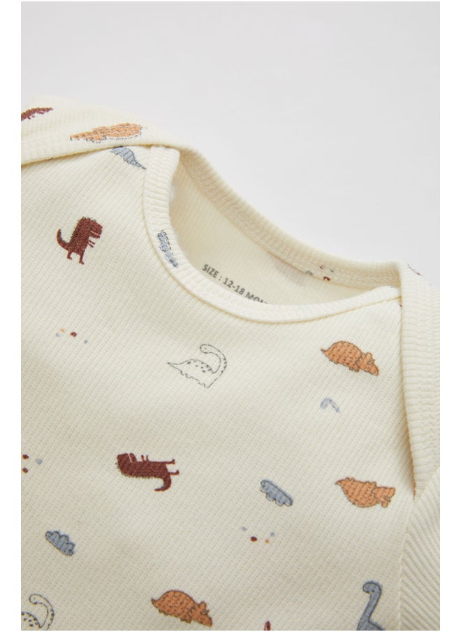 DeFacto Babyboy Regular Fit Bike Neck Long Sleeve New Born Knitted Set -2 Pieces  - Image 2
