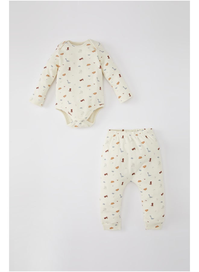 DeFacto Babyboy Regular Fit Bike Neck Long Sleeve New Born Knitted Set -2 Pieces  - Image 5