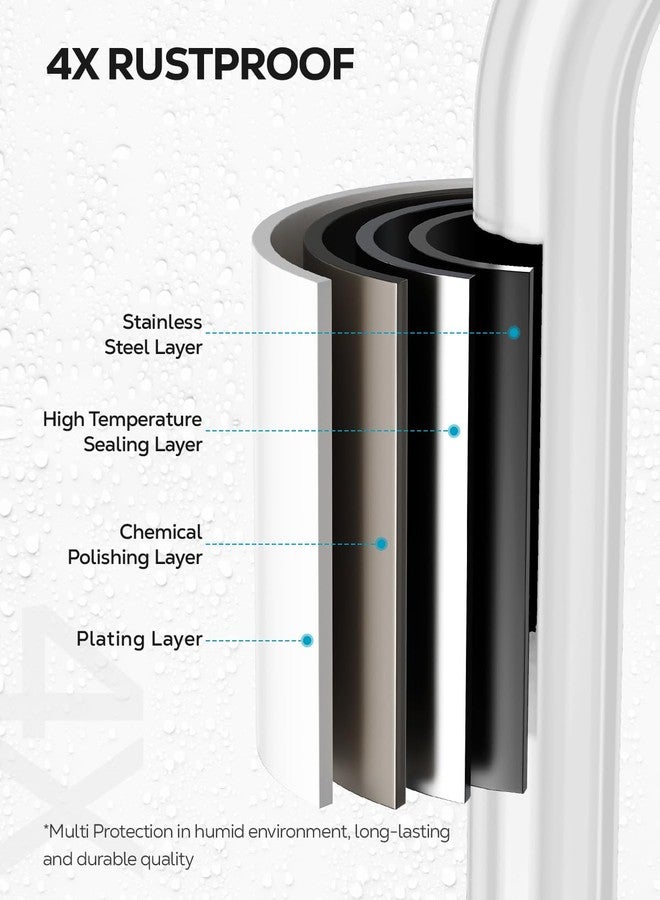 Nieifi Bar Soap Holder for Shower Wall with 4 Hooks, Stainless Steel Adhesive Soap Dish for Bathroom, White - Image 2