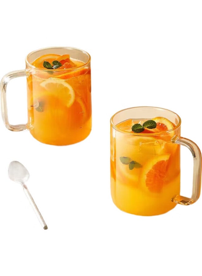 JD.com Jd Jingzao Gold-Rimmed Scale Milk Cup, Drinking Glass, Large Capacity Coffee Beer Mug, Tea Cup, 500Ml - Image 2