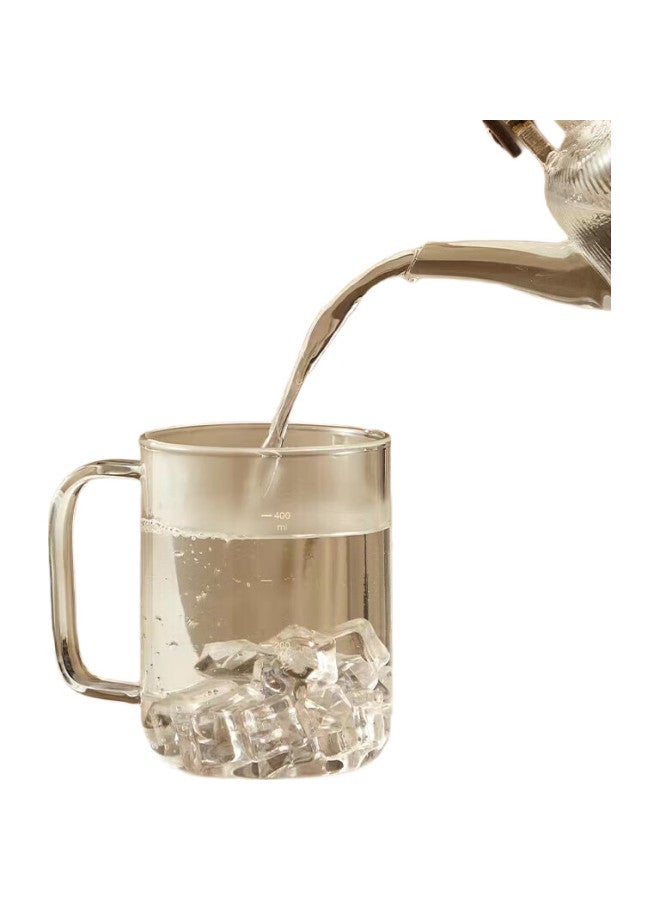 JD.com Jd Jingzao Gold-Rimmed Scale Milk Cup, Drinking Glass, Large Capacity Coffee Beer Mug, Tea Cup, 500Ml - Image 1