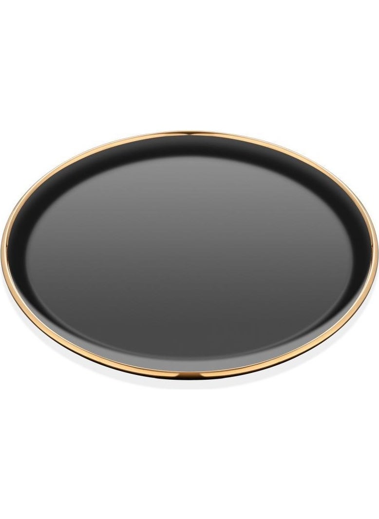 Glore Camille Black Gold Single Serving Plate 