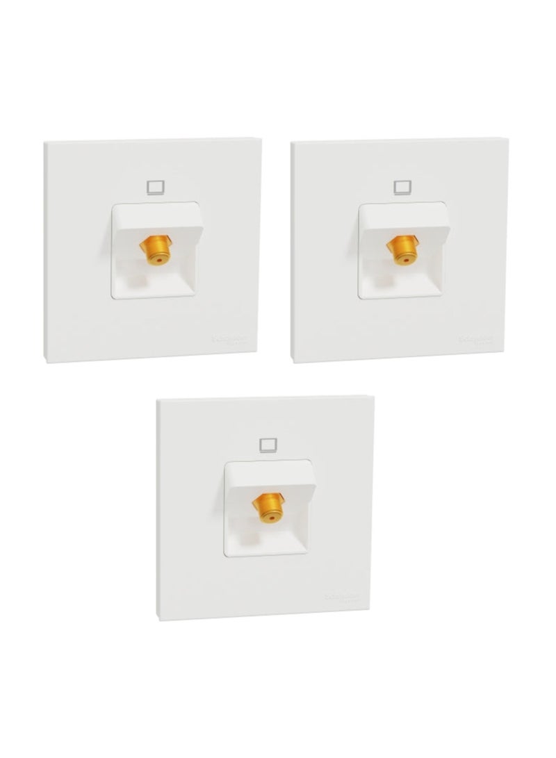 Schneider Electric Schneider Electric TV socket, AvatarOn C, complete product, F-Type, IP20, white - Pack of 3 