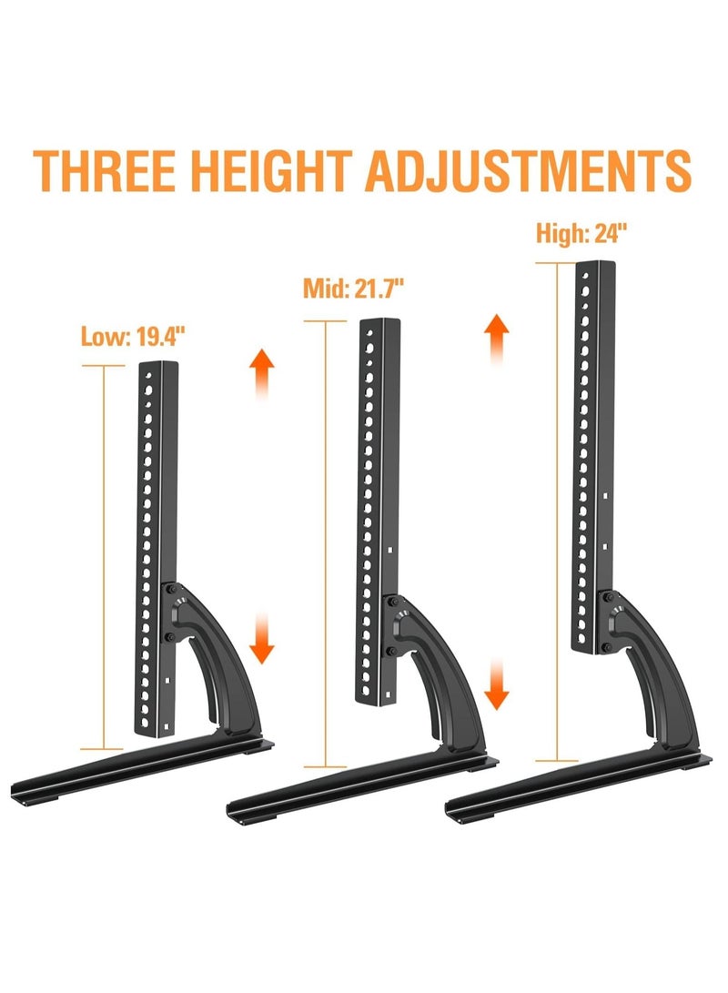 TIGER Universal Table Top TV Stand for 27-55 Inch TVs – Adjustable Height, Sturdy Base for LCD/LED/Plasma Screens, Holds Up to 88 lbs, Compatible with VESA 800x400mm – Secure, Modern TV Mount for Home & Office - Image 3