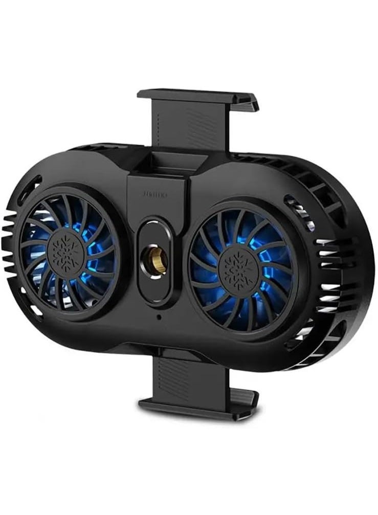 Mobile Phone Cooling Fan Radiator AH-102 Dual Cooling Pad Type-C/USB-C + USB Interface, 1.5m Cable, Fit For Any Mobile Phone - Image 1
