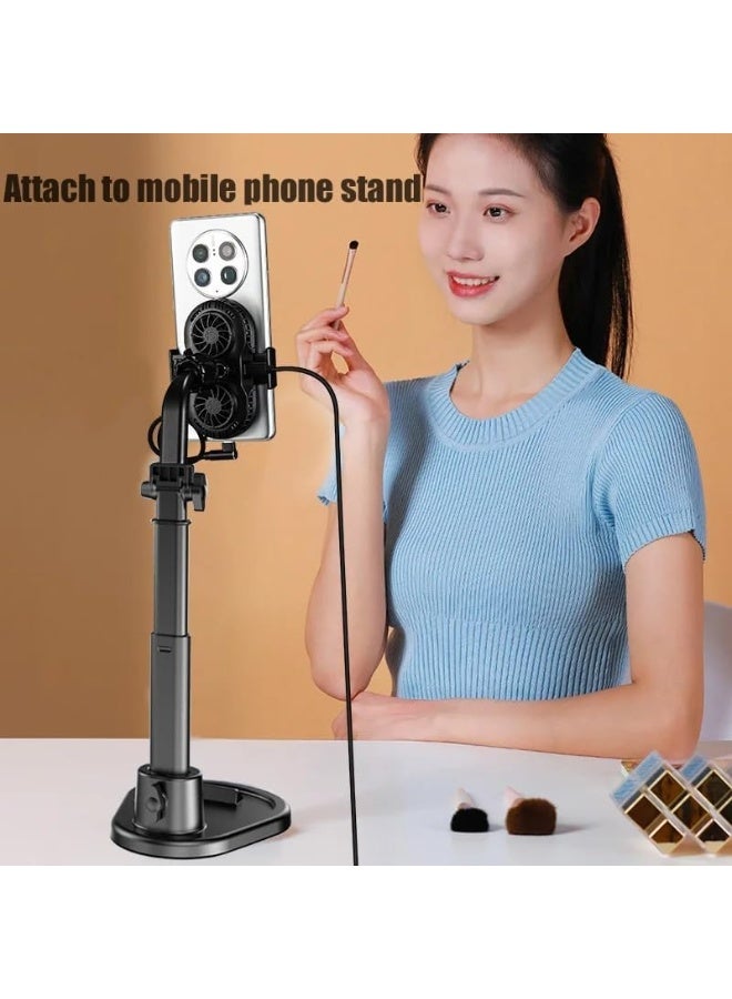 Mobile Phone Cooling Fan Radiator AH-102 Dual Cooling Pad Type-C/USB-C + USB Interface, 1.5m Cable, Fit For Any Mobile Phone - Image 3