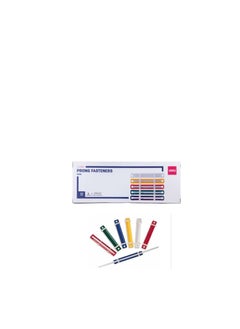 Deli 50-Piece Plastic File Fastener Multicolour  - Image 1