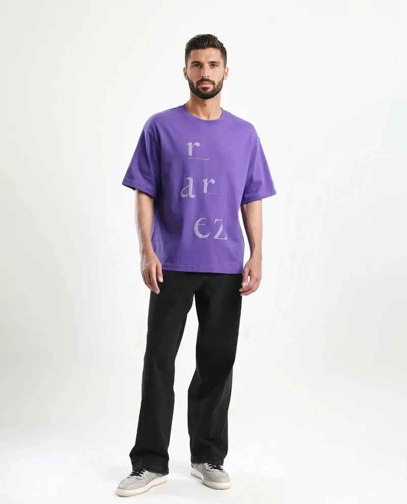 Rare Rabbit Men's Oversized Graphic Print T-Shirt