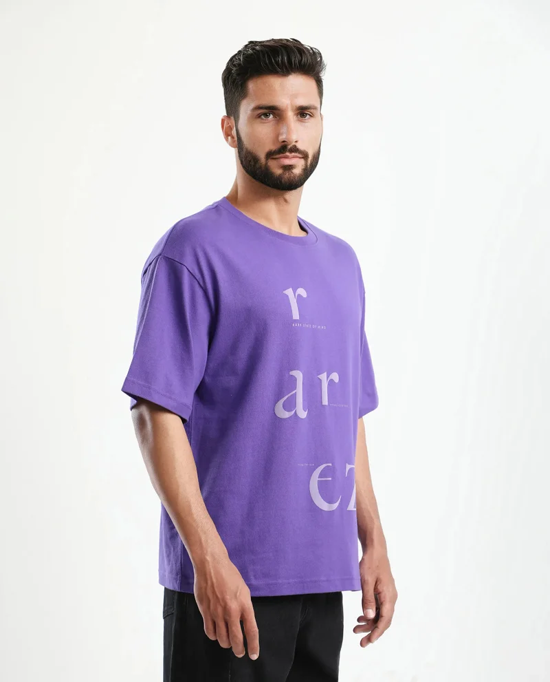 Rare Rabbit Men's Oversized Graphic Print T-Shirt