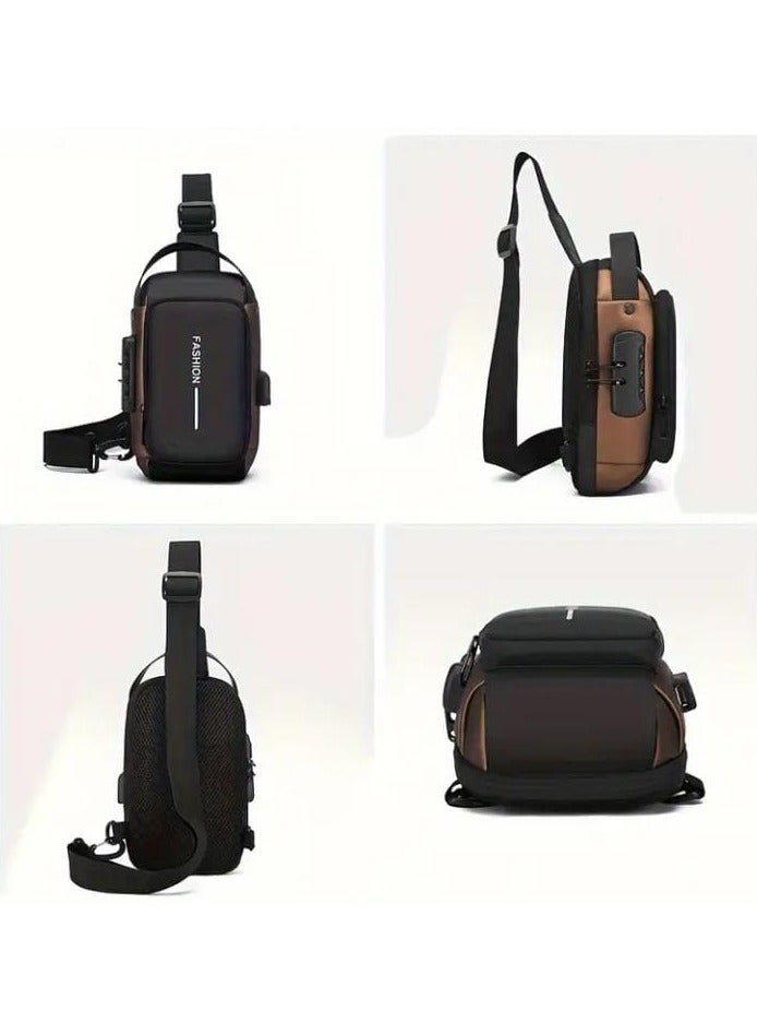 Stylish  Men' Shoulder Bag Multi-layer Men Shoulder Backpack for Business Travel - Image 4