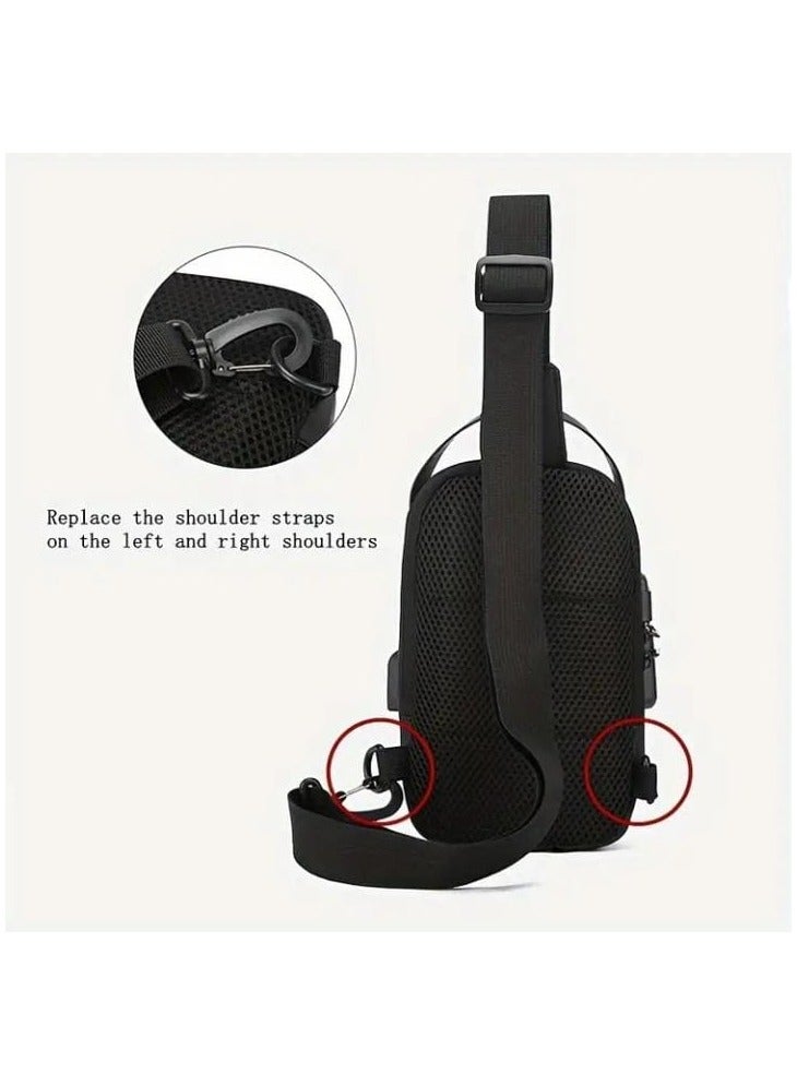 Stylish  Men' Shoulder Bag Multi-layer Men Shoulder Backpack for Business Travel - Image 5