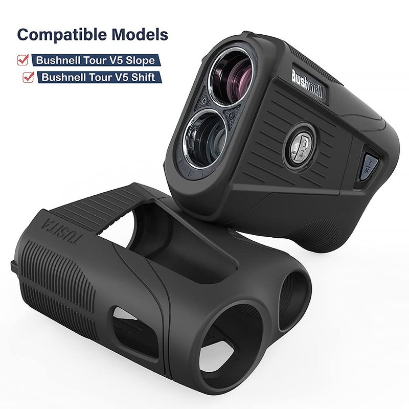 TUSITA Silicone Case Compatible with Bushnell Tour V5 Slope Shift Laser Golf Rangefinder - Black - Image 2