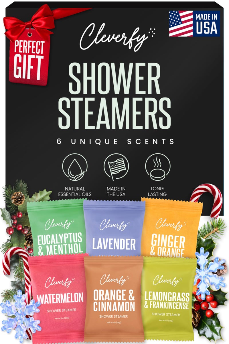 Cleverfy Lavender Shower Steamers Aromatherapy â€“ Stocking Stuffers for Teen Girls, Women and Wife â€“ Christmas Gifts for Teens and Women â€“ White Elephant Gifts for Adults â€“ 18 Tablets - Image 1