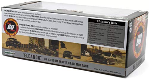 Greenlight 12909 1:18 Scale Gone in 60 Seconds (2000) 1967 Ford Mustang (Eleanor), Green - Image 4