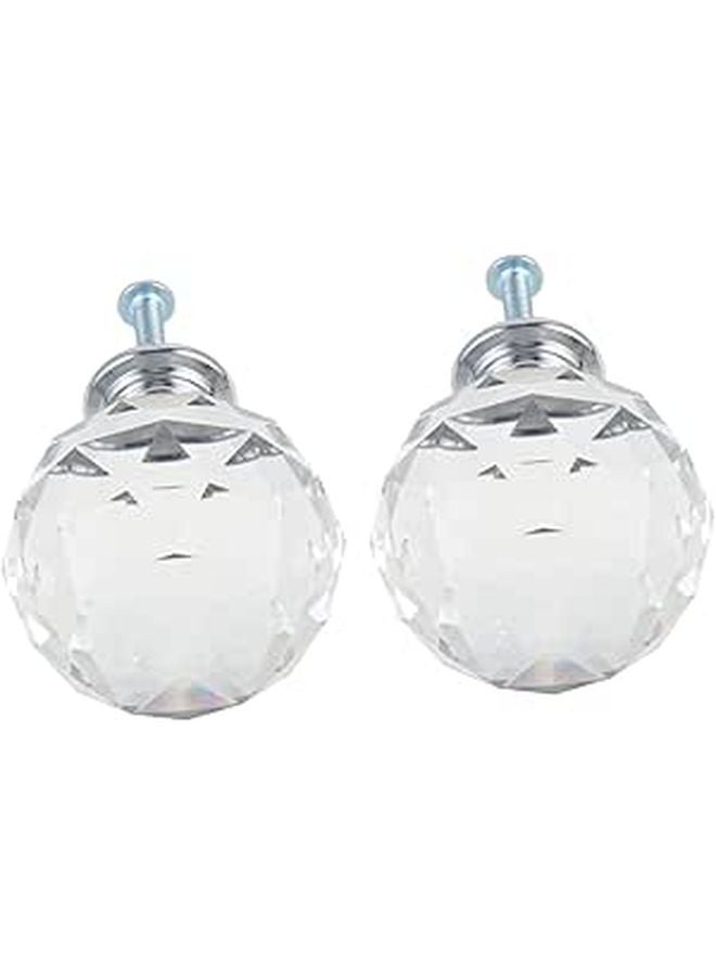2 Pack Crystal Teardrop Cabinet Knobs Pulls Handles For Dresser Drawer Kitchen Bathroom - Image 1