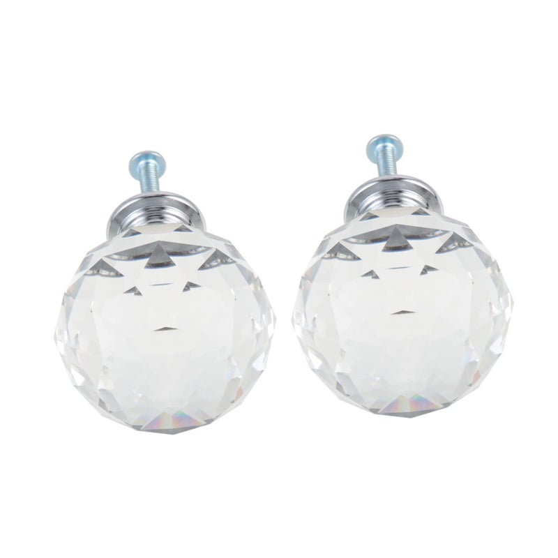 2 Pack Crystal Teardrop Cabinet Knobs Pulls Handles For Dresser Drawer Kitchen Bathroom - Image 2