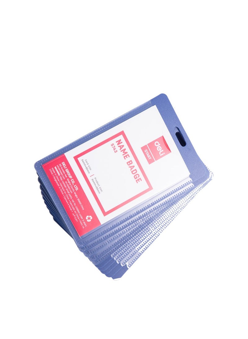 Deli E5743 PP Name Badge with Clip - Blue Card, Pack of 50 - Perfect for Events, Offices & Student IDs - Image 4