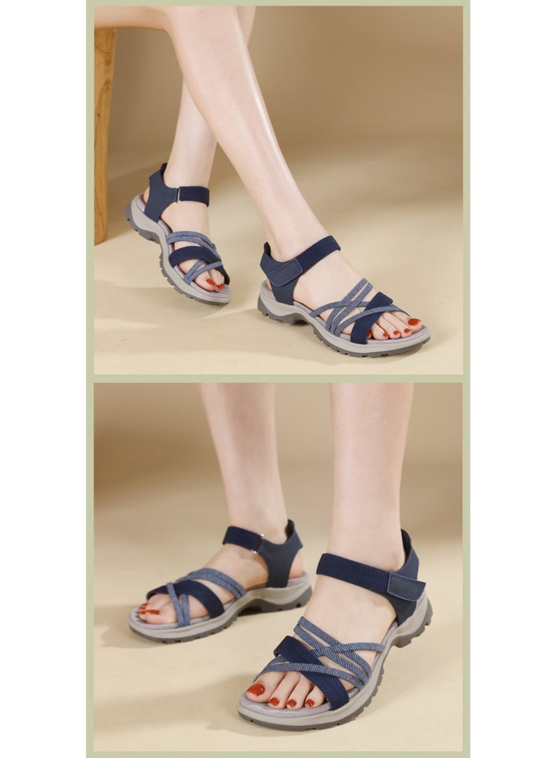 NIBEMINENT Bohemian Flat Sandals Open Toe Walking Shoes Comfortable Casual Summer Beach Sandals Women Casual Sandalias  - Image 3