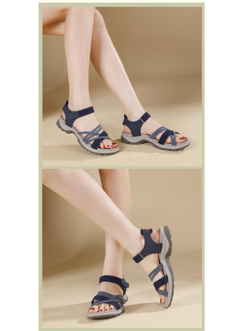 NIBEMINENT Bohemian Flat Sandals Open Toe Walking Shoes Comfortable Casual Summer Beach Sandals Women Casual Sandalias  - Image 2
