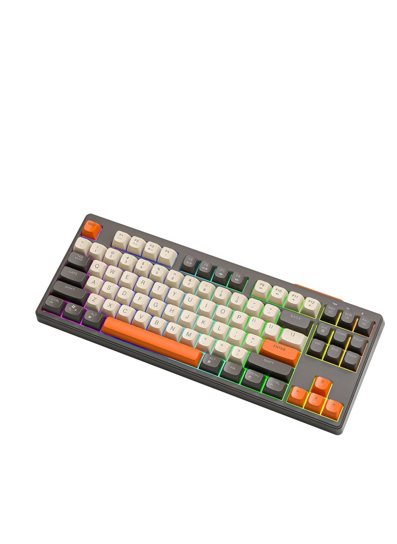 GULFLINK M87 Wireless Gaming Bluetooth Keyboard Rainbow Backlight Computer RGB keyboard  - Image 5
