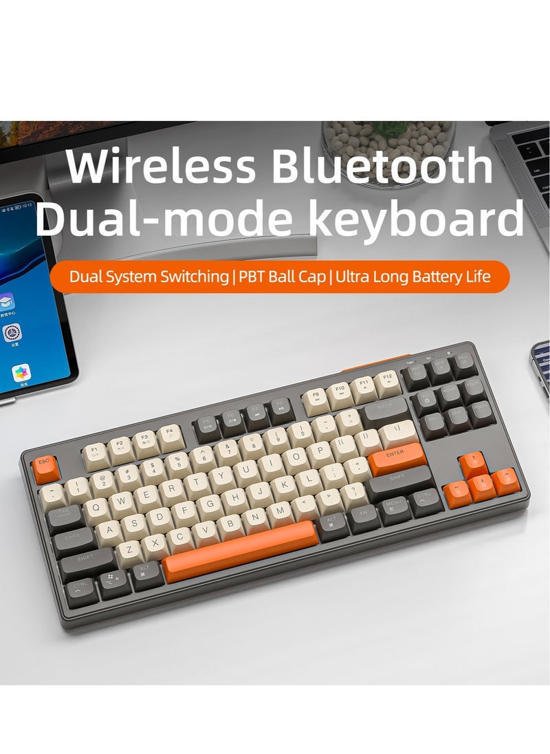 GULFLINK M87 Wireless Gaming Bluetooth Keyboard Rainbow Backlight Computer RGB keyboard  - Image 2