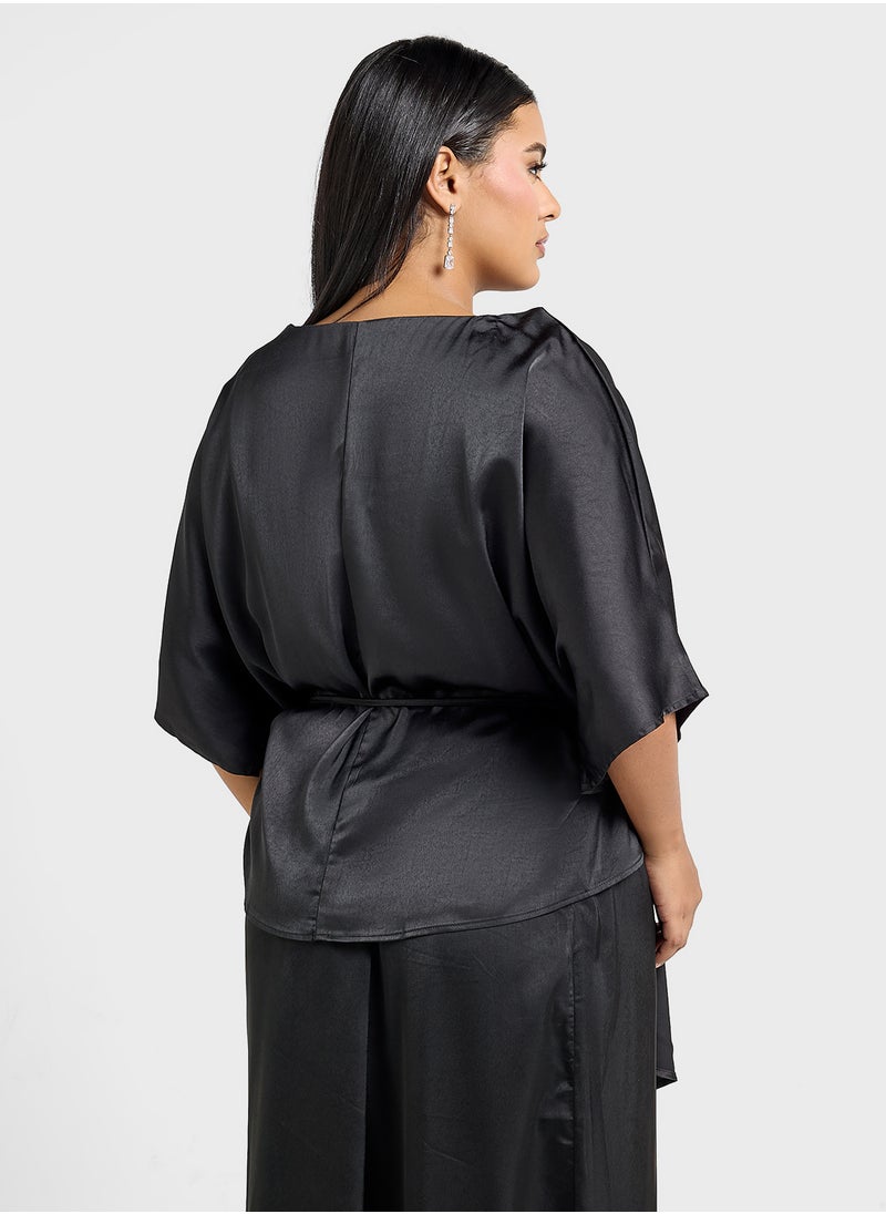 Ella Plus Blouse With Asymmetric Hem  - Image 2