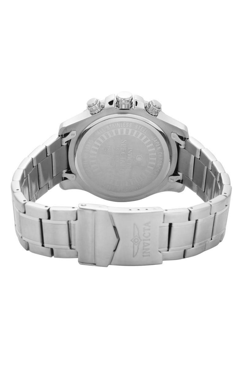 Invicta ساعة إنفيكتا للرجال 14875 كرونوغراف خاص بقرص أسود مزخرف من الفولاذ المقاوم للصدأ - Image 4