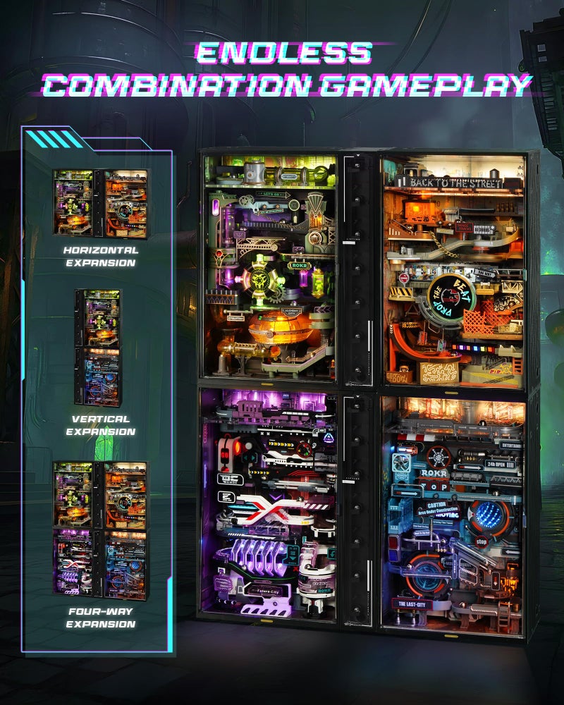 ROKR 3D Puzzle for Adults, Electric Marble Run Model Kits, Parallel World Alchemy City MR04S, Christmas Birthday Gifts - Image 5