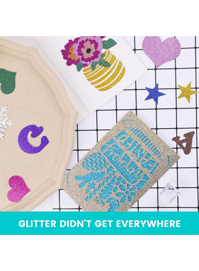 HTVRONT Glitter Cardstock Paper 40 Sheets 13 Colors Glitter Card Stock 110Lb Cover A4 Thick Cardstock Glitter Paper For Craft Birthday Scrapbook Wedding Sparkly Paper Card Making - Image 2