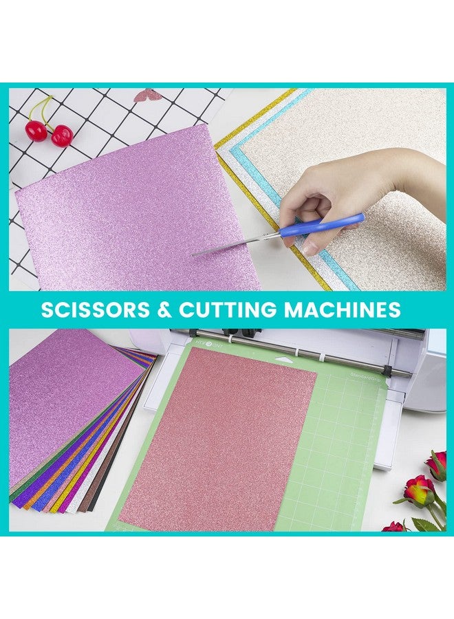 HTVRONT Glitter Cardstock Paper 40 Sheets 13 Colors Glitter Card Stock 110Lb Cover A4 Thick Cardstock Glitter Paper For Craft Birthday Scrapbook Wedding Sparkly Paper Card Making - Image 5