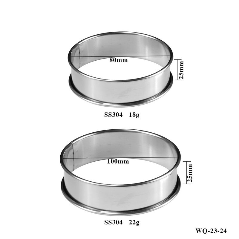 Round Square Oval Fruit Tart Ring Punching Tart Ring 304 Stainless Steel Tower Ring Mousse Cake Mold 8Cm - Image 4