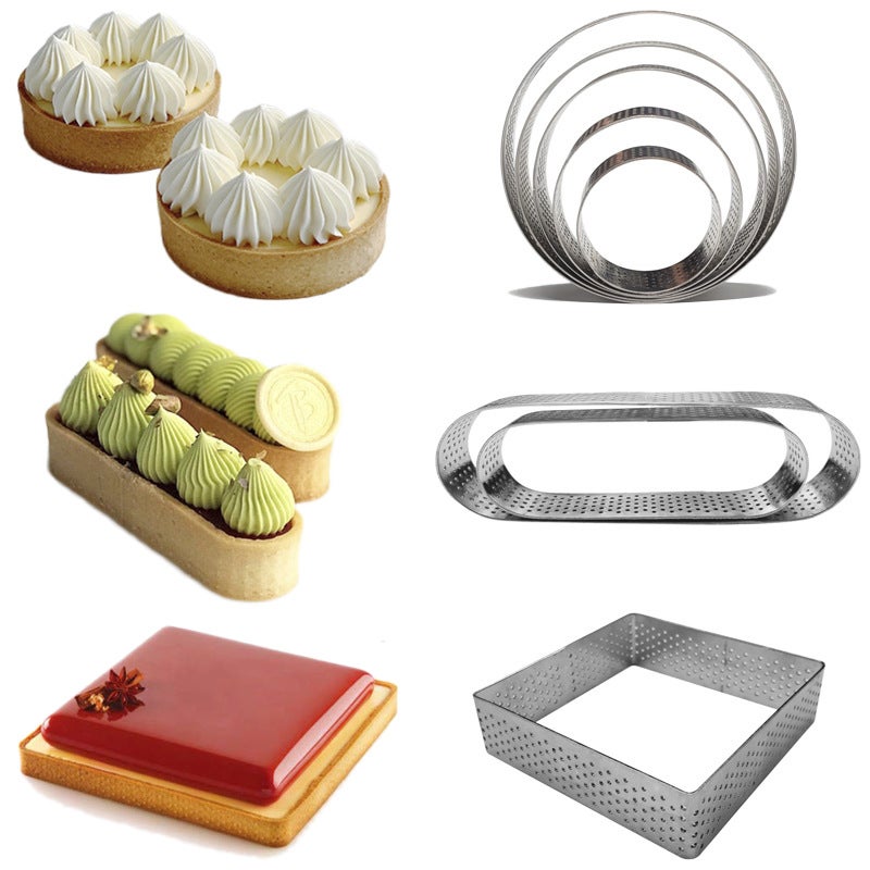 Round Square Oval Fruit Tart Ring Punching Tart Ring 304 Stainless Steel Tower Ring Mousse Cake Mold 8Cm - Image 2